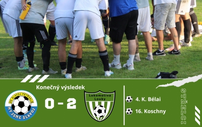 SK Slavoj Petřvald : TJ Lokomotiva Louky 0:2 (0:2)