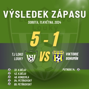 TJ Lokomotiva Louky : TJ Viktorie Bohumín 5:1 (2:1)